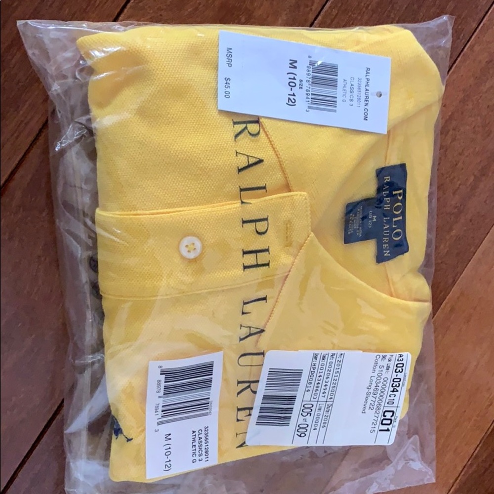 Brand new boys RL POLO shirt, long sleeves.
